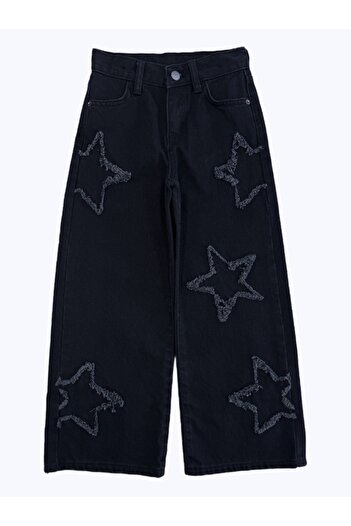 ASL GOLF CLUB Girl's Black Wide Leg Jean Pantoon