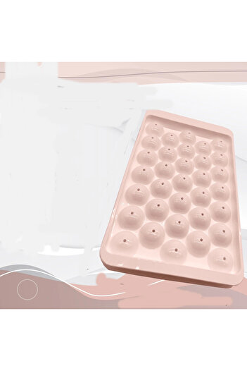 ÇERÇİCİ 2 Piece Ice Mold 33 Compartments Crystal Ball Ice Box - Mini Round Ice Mold