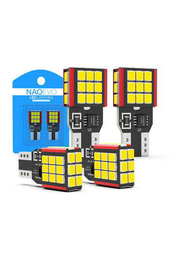 Choice T15 WHITE 4Pcs NAO T15 W16W LED CNABUS Bulb No Error T16 15W 1500LM 921 30SMD 3030 Super Bright Car