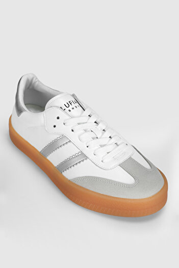 Lufian Davıd Men's Leather Sneaker Shoes White