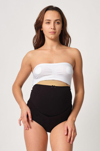 The LOG INVEST Black Emay 2825 Cotton Pregnant Abdominal Support Slip Corset