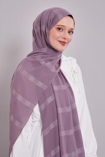 Levidor Purple Self-Striped Dream Shawl