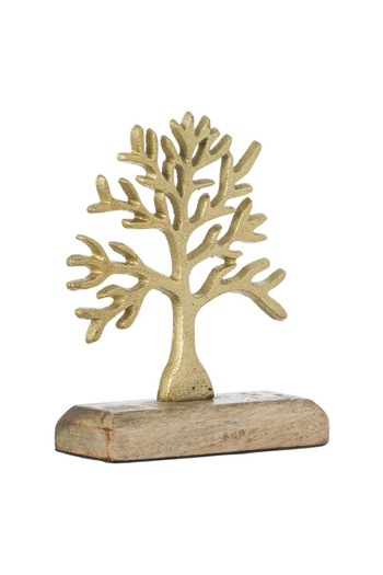 SHOPIENS Shopiens® Tree of Life Table Decoration, Gold, Metallic, 15 cm