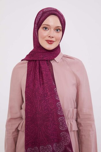 Levidor Purple Authentic Pattern Sport Shawl