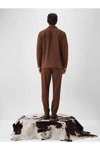 Xint Erkek Camel Esnek Dokulu Regular Fit Jogger Pantolon