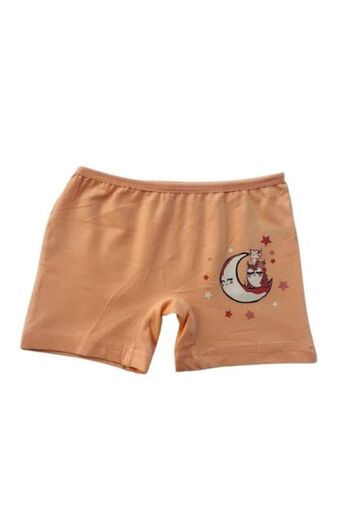 elmas kids Girl's Cotton Water Green Salmon White Moon Owl Printed 3-Piece Boxer