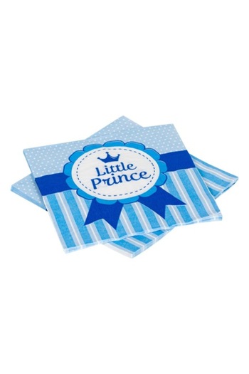 SHOPIENS Set 12 servetele de masa pentru petrecerea de aniversare a baietilor Shopiens®, cu imprimeu Little