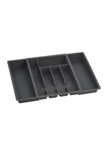 SHOPIENS Extendable Cutlery Holder Shopiens®, Plastic, 29-48 x 38 x 6.5 cm, Gray