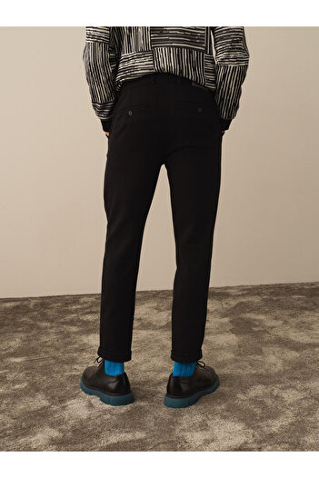 Xint Erkek Siyah Pamuk Dokulu Slim Fit Jogger Pantolon