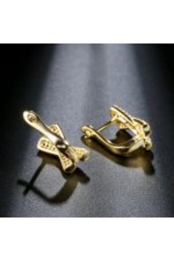 OEM Earrings Gold Plated 14K with Crystals Serenity X Love