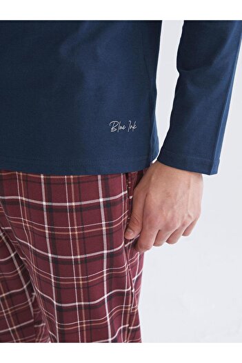 LC Waikiki Bisiklet Yaka Uzun Kollu Erkek Pijama Üst (W5)