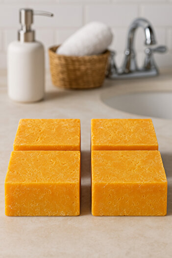 Newleaf 4 Pieces of Sulfur Soap – and Anti-Blackhead Natural Purifying Soap 110g