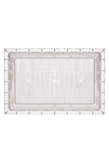 SHOPIENS Plastic Platter Shopiens®, Transparent with Patterns, 42 x 28 x 3 cm