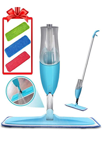 Cady One Handheld floor cleaning mop set comes with 3 cleaning cloths.