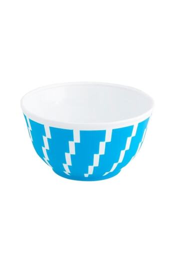 SHOPIENS Serving Bowl in Turquoise/White Plastic Shopiens®, Round, 350 ml