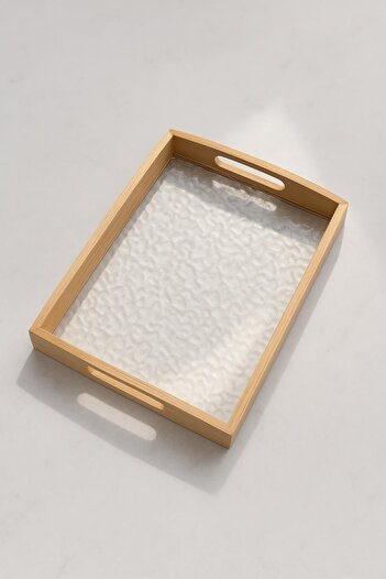 EWs Medium Size Bamboo Rectangular Serving Tray 25×37 cm