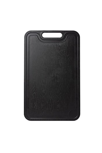SHOPIENS Plastic Cutting Board Shopiens®, 31 x 19 cm, with groove, black