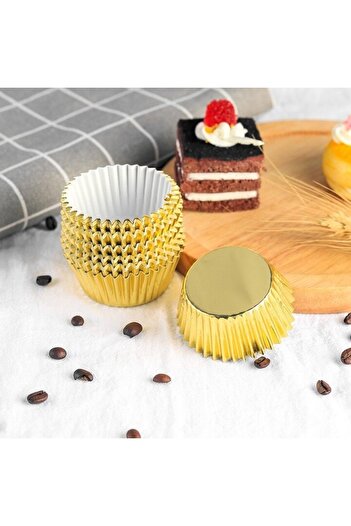 SHOPIENS Baking Cups Cupcake Gold Paper 5.5cm Set of 100