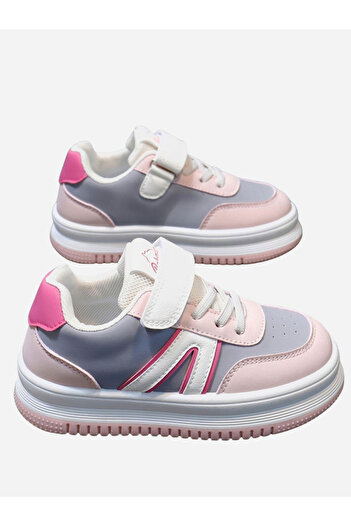 Babaya By Styli Girls Color Block Hook and Loop Sneakers