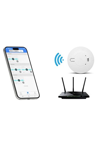 SMT SECURITY Spy Smoke Detector with Wi-Fi Microphone & Real-Time Audio Recorder – iOS/Android App