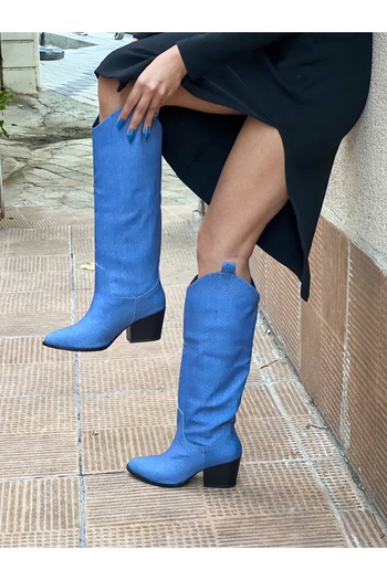 BERFONA ΜΠΟΤΕΣ FOLLY JEAN DENIM ΜΕ ΤΑΚΟΥΝΙ 6 εκ. DALLAS