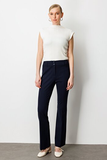 Ekol Spanish Leggings Without Pockets 1081-25K Navy Blue