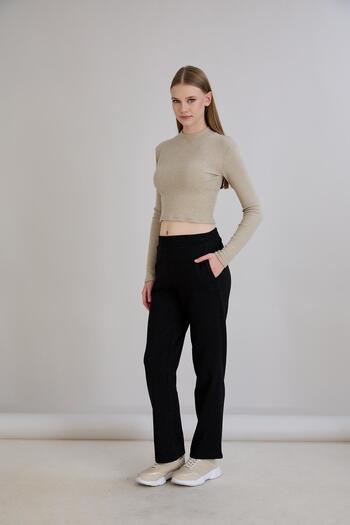 Sortie Glitter Knitted Trousers Black