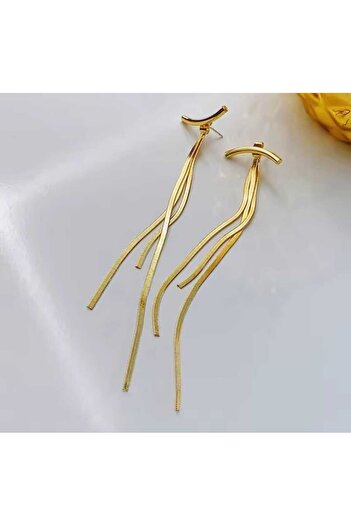 SONES Steel Earrings Stainless Gold Steel Italian Chain Dangle