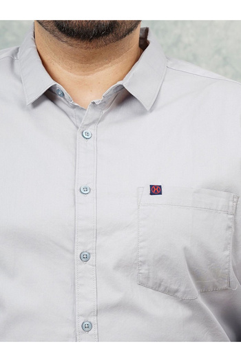 HardSoda By Styli Plus Men Grey Regular Fit Casual Shirt