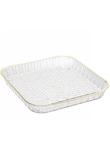PUFO Elegant decorative tray Shine for serving appetizers, cakes, fruits, 25 cm