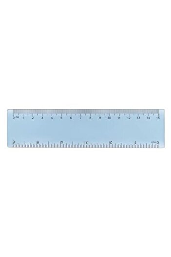 SHOPIENS Rigla Clasica Shopiens, 15cm, Bleu, pentru Geometrie