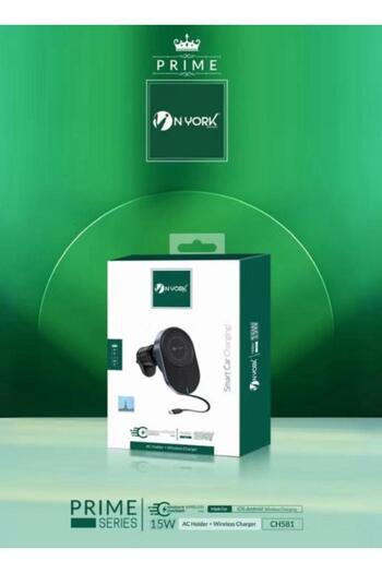 NYORK Smart Wireless Car Charger – 15W Charging Power with Magnetic Holder