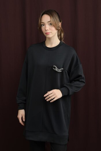 Puane Women's High-Level New Season Sweat Tunic with Breast Ring Detail
