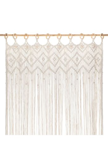 SHOPIENS Decorative curtain for door Shopiens®, macramé with thick cotton rope, 100 x 200 cm