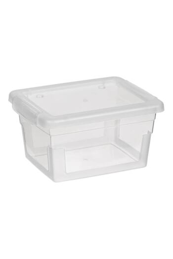 SHOPIENS Cutie de depozitare cu capac din plastic Shopiens®, transparenta, 16x13x8.7 cm