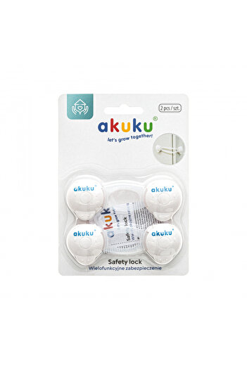 Akuku Set of 2 multifunctional safety locks Safety lock white