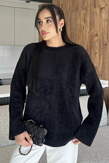 julude Black Casual Bearded Knitwear Sweater (Available in S, M, L, XL)