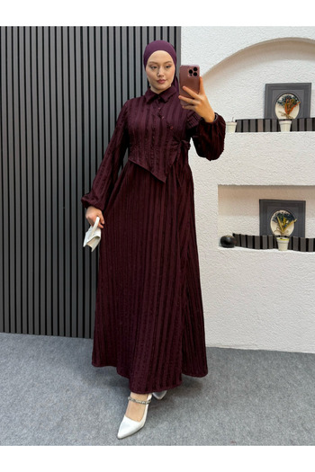 ENSA TESETTUR Deep Dress Burgundy
