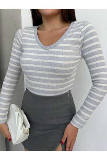 SHİROSA Stripe and Collar Blouse