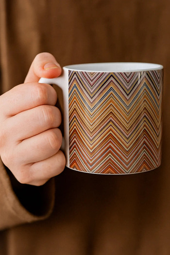 Borambalaj Colorful Zigzag Patterned Motto Afilli Mug Cup