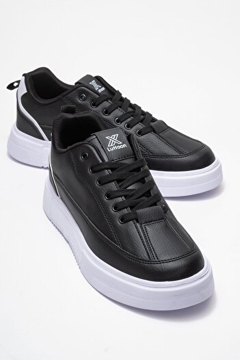 CCWAY AYAKKABI Men's Lace-Up Shoes Black White