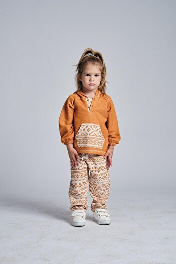 MiaBaby Ethnic Pattern Kangaroo Pocket 2-Piece Set