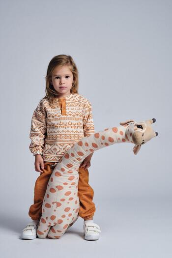 MiaBaby Ethnic Pattern Trousers Kangaroo Pocket 2 Piece Set