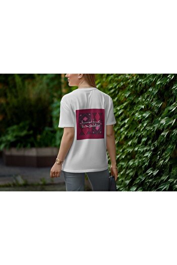 Generic StylX Women Cotton Printed T-Shirt – National Day 95 Edition D08, Round Neck, Short Sleeve - X-Large