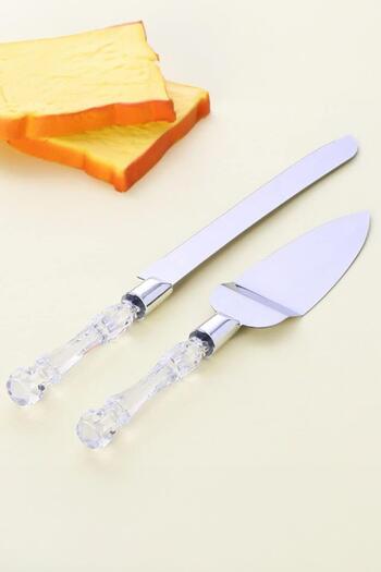 HSDemirci 2-Piece Stainless Steel Cake Serving Set Spatula Knife Set