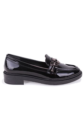 DAGOSTER Dza07-863705 Black Patent Leather Casual Loafer Women's Shoes