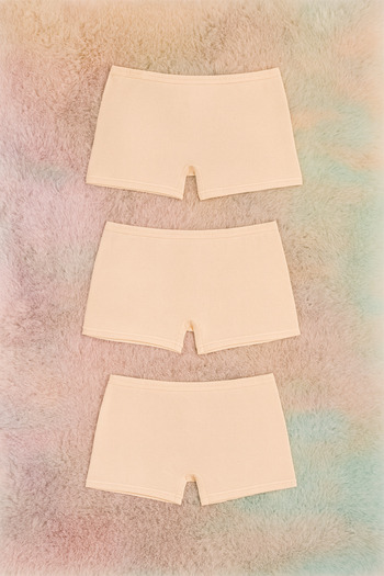 ROZELT Women's Cotton & Modal Skin 3-Piece Boxer Shorts