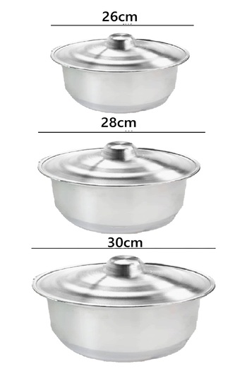 RED SEA ALUMINIUM Set of 3 aluminum pots, sizes 26cm / 28cm / 30cm