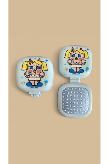 synshop Βούρτσα μαλλιών Crybaby Cry Baby με καθρέφτη που αναδιπλώνεται