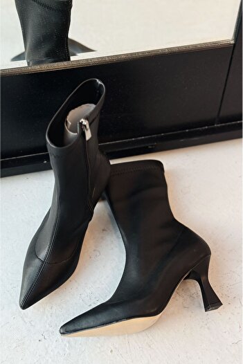 I Love Shoes Daysen Streç Mat Deri Siyah Topuklu Bot